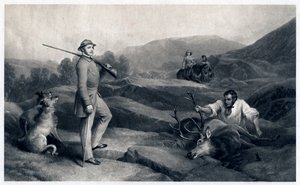 Prins Albert op hertenjacht, midden 19e eeuw
