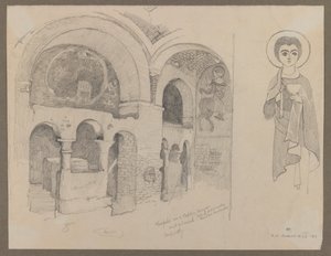 Vroegchristelijk (Koptisch) klooster in Esna, 1 maart 1887
