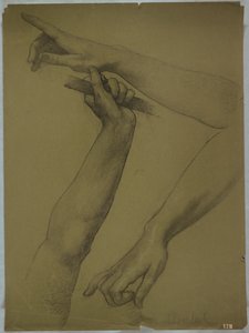 Drie Studies van Armen door Edwin Howland Blashfield