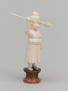 Zwarte pion, schaakstuk, India, circa 1820 door Edwin John Alexander