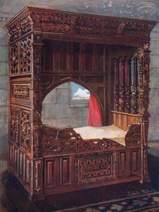 Gesneden eiken bed van Jeanne D