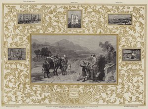 Hare Majesteit de Koningin, de Prinses Royal en de Prins van Wales bij Loch Laggan, Schotland