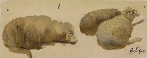 Drie schapen in rust door Edwin Landseer