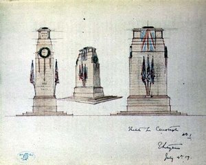 Schets voor Cenotaaf nr.1, illustratie uit 