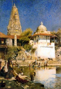 Banganga Tank en Walkeshwar Tempel in Bombay