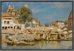 Tempels en badghat in Benares