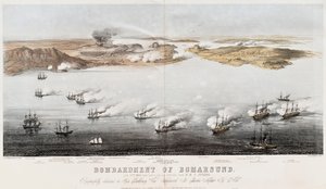 Bombardement van Bomarsund, 1854 door Edwin Thomas Dolby