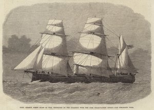 HMS Amazon, Schroefkorvet, vernietigd door de botsing met de Cork Stoomboot Osprey