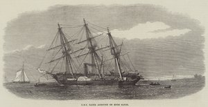 HMS Racer gestrand op Ryde Sands
