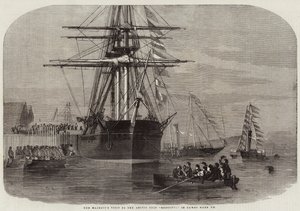 Het bezoek van Hare Majesteit aan het Arctische schip Resolute, in de haven van Cowes