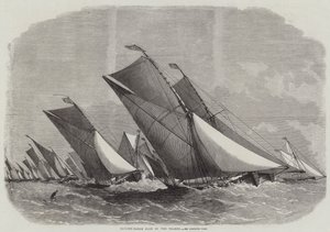Zeilwedstrijd op de Theems door Edwin Weedon