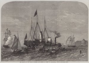 De Aankomst van Zijne Koninklijke Hoogheid de Prins van Wales in Alexandrië, Egypte door Edwin Weedon