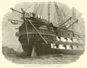 De Atlantische telegraafkabel, achtersteven van HMS Agamemnon