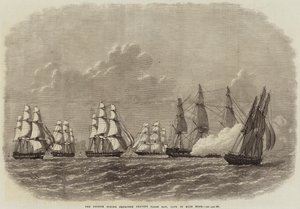 Het Britse vliegende squadron verlaat False Bay, Kaap de Goede Hoop