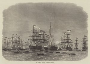 De Vloot van IJzerenclads in de Haven van Portland door Edwin Weedon