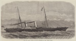Het Nieuwe Jacht Galatea, voor de Corporatie van het Trinity House door Edwin Weedon
