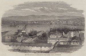 De stad en baai van Castellammare, nabij Napels door Edwin Weedon