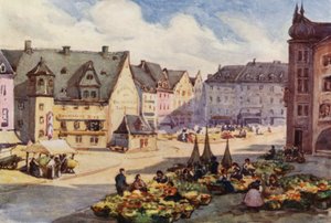 De Rijn: De Markt, Mainz, Mayence door Effie Jardine
