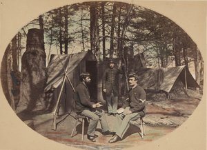 Leven in het kamp, hoofdkwartier van het 6e korps, ca. 1864 door Egbert Guy Fowx