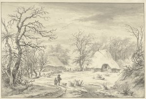 Winterlandschap door Egbert van Drielst