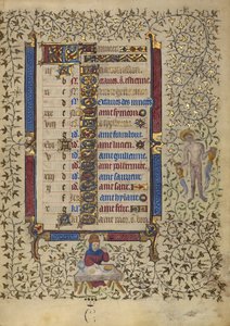Kalenderblad voor januari; Feest; Waterman