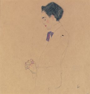 Anton Faistauer met gevouwen handen