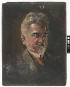 Portret van Leopold Czihaczek in driekwartprofiel door Egon Schiele