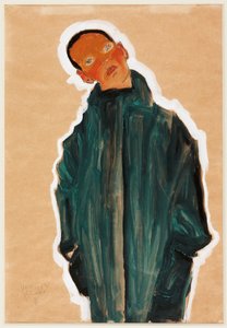 Jongen in groene jas, 1910
