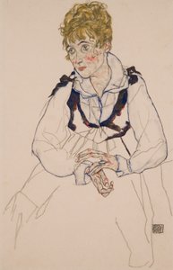 De vrouw van de kunstenaar, zittend
