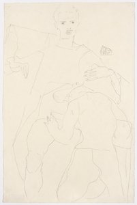 Erotische scène door Egon Schiele