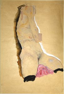 Vrouwelijke torso, 1911 door Egon Schiele