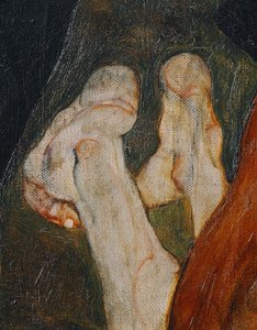 Kardinal und Nonne, Kardinaal en non (olieverf op doek) door Egon Schiele