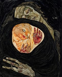 De dode moeder door Egon Schiele