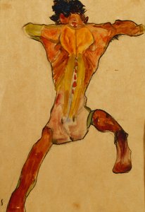 Mannelijk naakt gezien van achteren; Mannlicher Ruckenakt, 1910