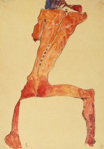 Mannerruckenhaut door Egon Schiele