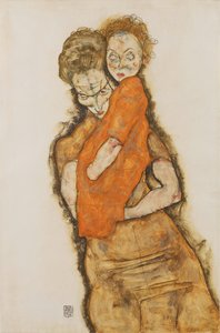 Moeder en kind, 1914 door Egon Schiele
