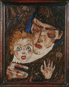 Mutter und Kind II, Moeder en kind. II ... door Egon Schiele