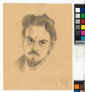 Portretstudie van Anton Peschka door Egon Schiele