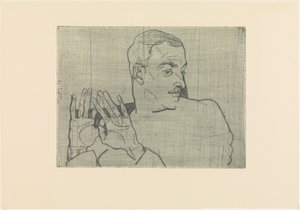 Portret van Arthur Roessler door Egon Schiele