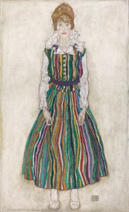 Portret van Edith Schiele, de vrouw van de kunstenaar door Egon Schiele