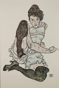 Zittende Vrouw met Opgetrokken Benen, 1917