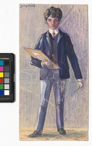 Spiegelbeeld door Egon Schiele
