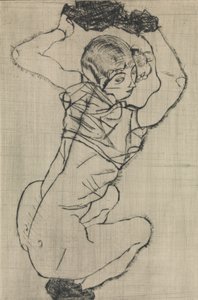 Hurkende vrouw door Egon Schiele