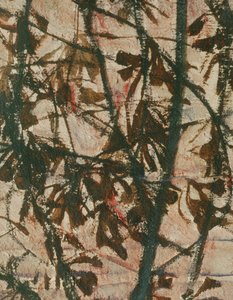 Versinkende Sonne (olieverf op doek) door Egon Schiele