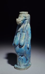 Taueret, de nijlpaardgodin, waarschijnlijk Late Periode, ca. 664-332 v.Chr. (faience geglazuurd aardewerk)