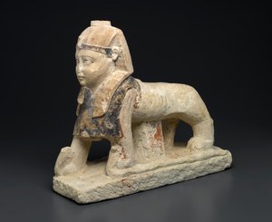 De God Tutu als een Sfinx die op Slangen Trapt door Egyptian