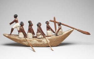 Modelzeilboot uit het graf van Khety (Beni Hasan) Middenrijk, ca. 2010 v.Chr. - 1950 v.Chr.