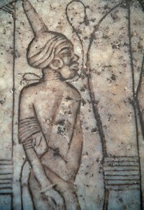 Nubische gevangene, reliëf Egyptische beschaving door Egyptian 12th Dynasty