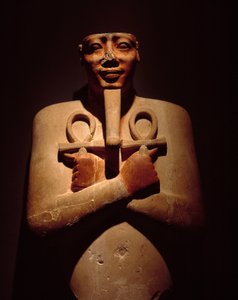 Egyptische oudheid: Osiriac pilaar van Sesostris I, uit de tempel van Amon in Karnak. 1971-1926 v.Chr.