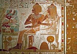 Oude Egyptische kunst: schildering in het graf van Userhat door Egyptian 18th Dynasty